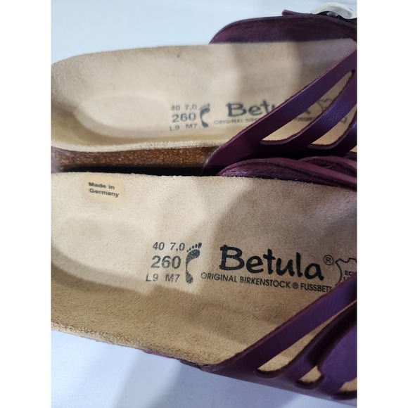 Birkenstock Granada Suede Burgundy Size 40 Womans 9 - Picture 5 of 7